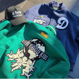 DONCARE (AFGK) "Peace Angel Varsity Jacket" - Green DONCARE (AFGK) "Peace Angel Varsity Jacket" - Green