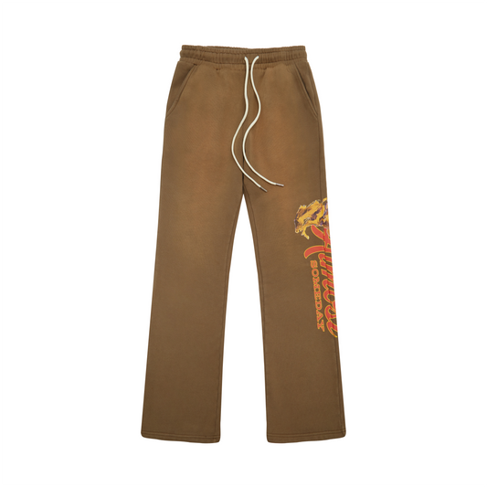 Vaquero Flare Sweatpants - Sun Fade Wash (Brown)