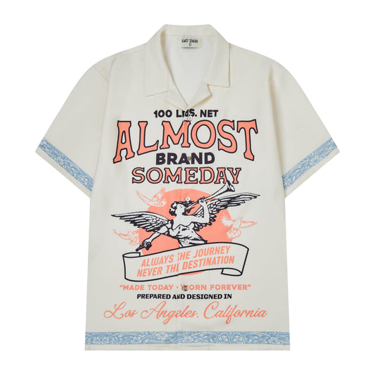 Burlap Button Up Shirt (Cream)