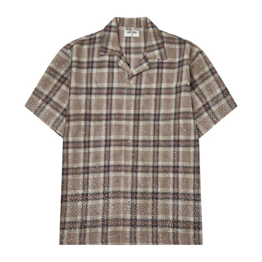 Solomon Rhinestone Flannel (Brown)
