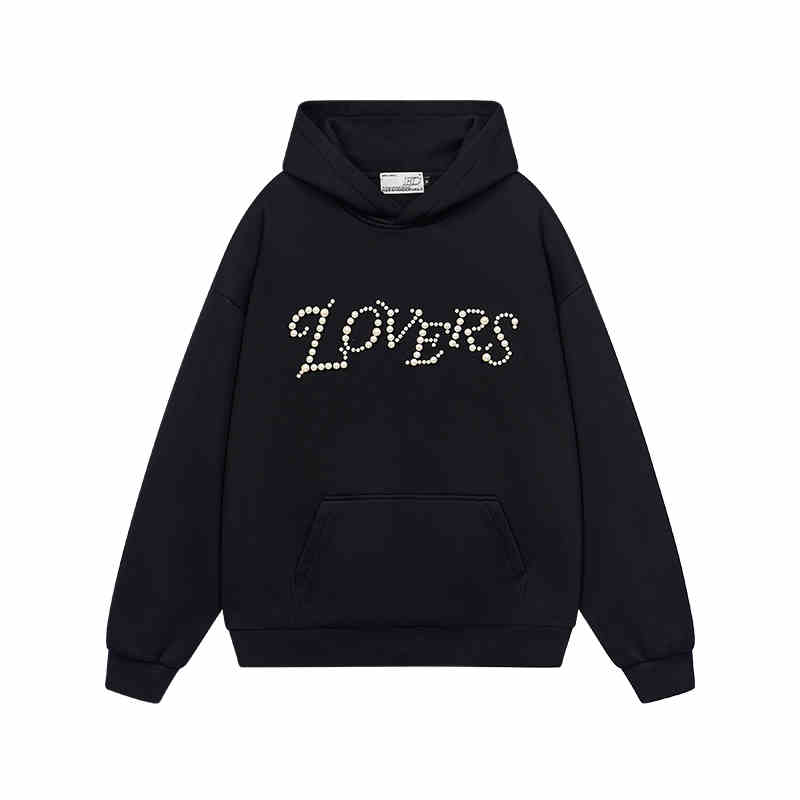 Love Me More Pearl Embroidered Hoodie Love Me More Pearl Embroidered Hoodie