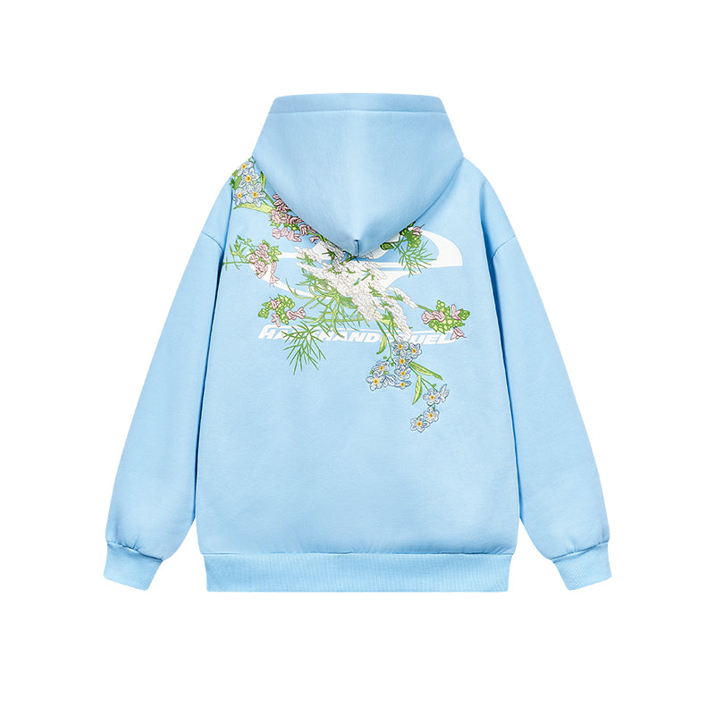 Floral Embroidery Logo Hoodie Floral Embroidery Logo Hoodie