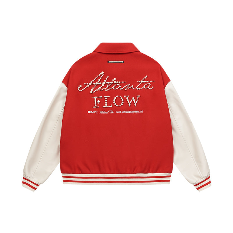 Pearl Embroidered Varsity Jacket Pearl Embroidered Varsity Jacket