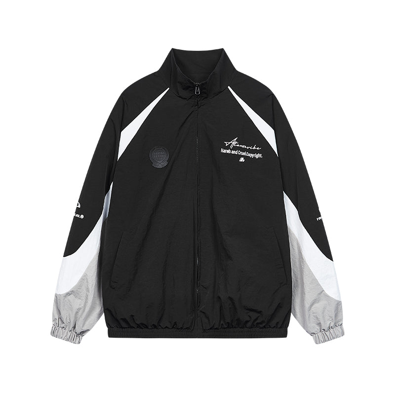 Spliced Contrast Stitching Coach Jacket Spliced Contrast Stitching Coach Jacket