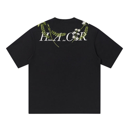 Floral Collar Embroidery Logo Tee