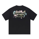 Blooming Flowers Embroidered Tee Blooming Flowers Embroidered Tee