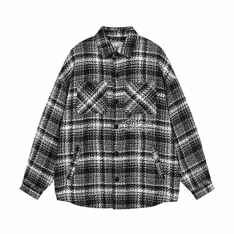 Pearl Embroidered Tweed Shirt Jacket Pearl Embroidered Tweed Shirt Jacket