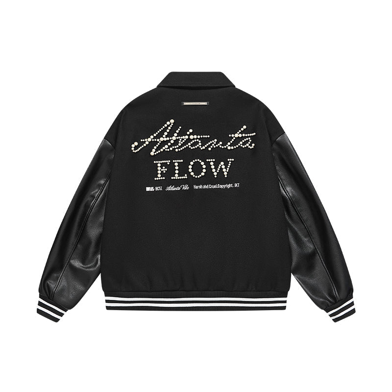 Pearl Embroidered Varsity Jacket Pearl Embroidered Varsity Jacket