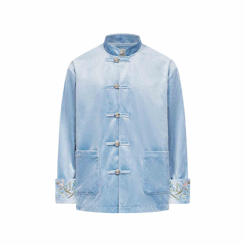 Velvet Mandarin Collar Jacket Velvet Mandarin Collar Jacket