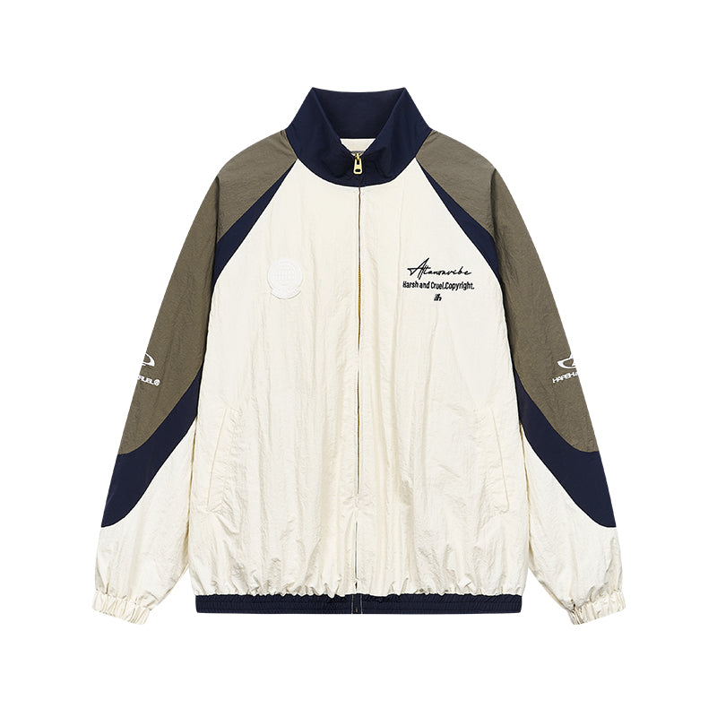 Spliced Contrast Stitching Coach Jacket Spliced Contrast Stitching Coach Jacket