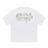 Blooming Flowers Embroidered Tee Blooming Flowers Embroidered Tee