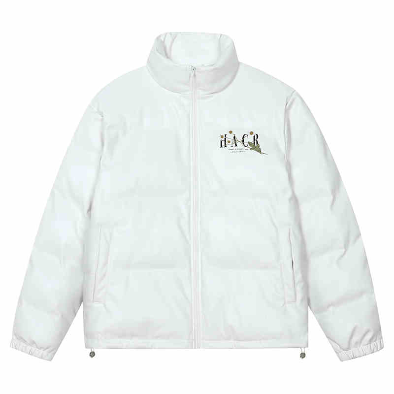 Daisy Embroidery PU Padded Jacket Daisy Embroidery PU Padded Jacket