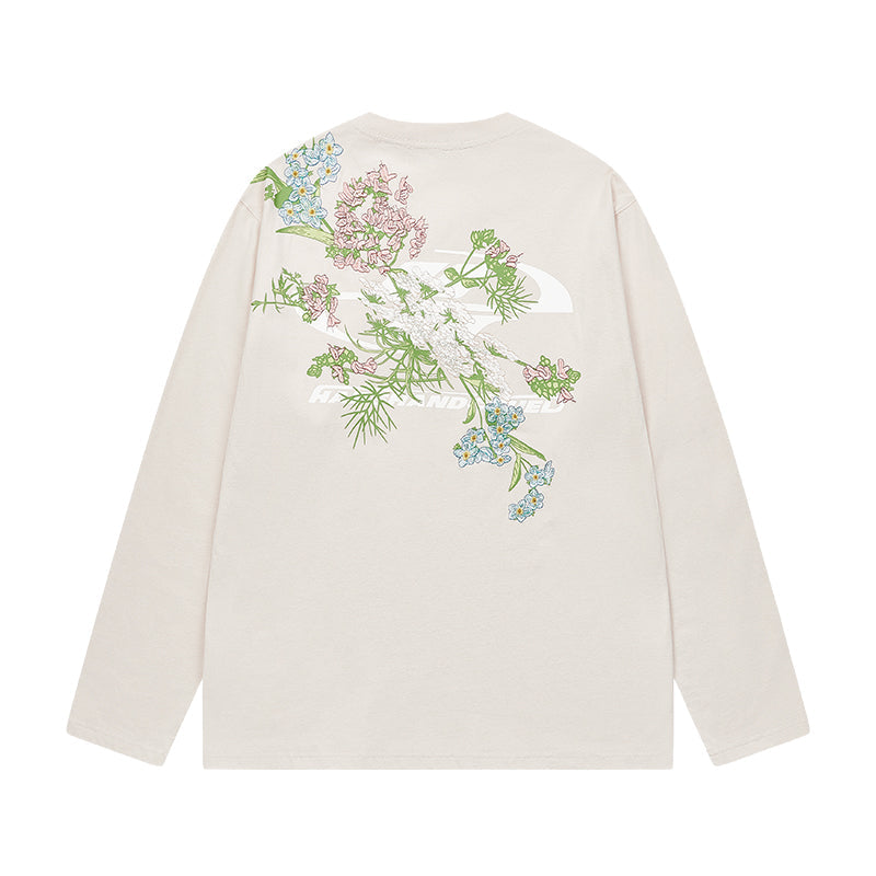Floral Embroidered Logo L/S Tee Floral Embroidered Logo L/S Tee