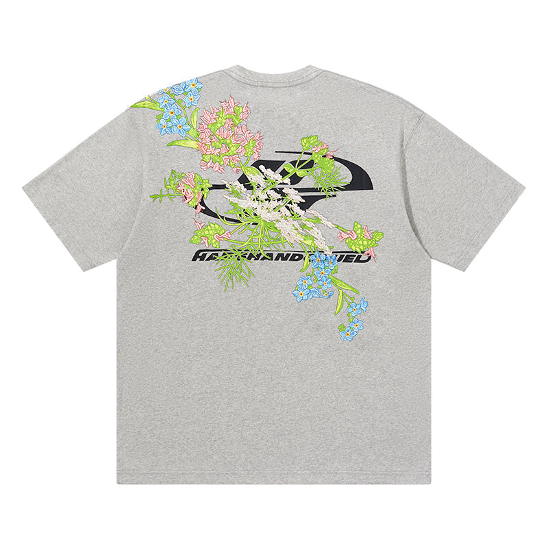 Floral Embroidered Logo Tee Floral Embroidered Logo Tee