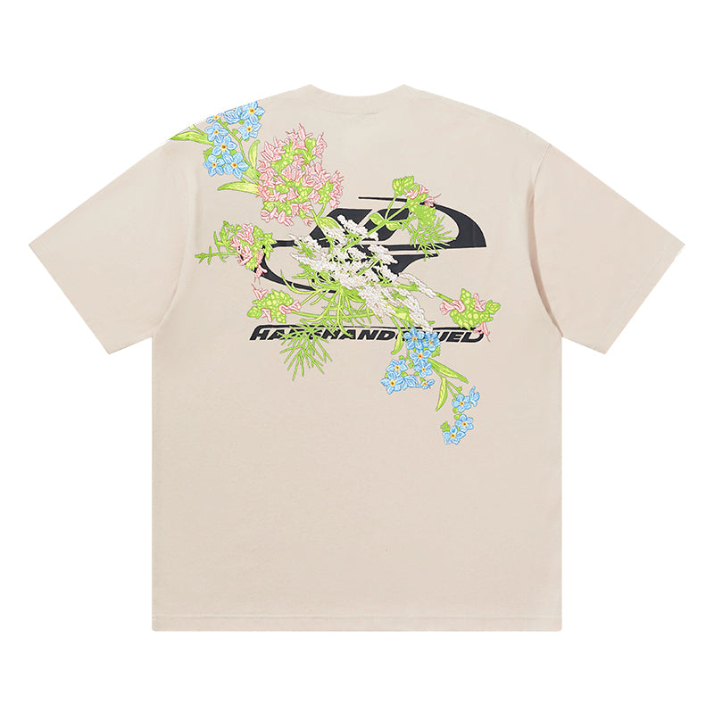 Floral Embroidered Logo Tee Floral Embroidered Logo Tee
