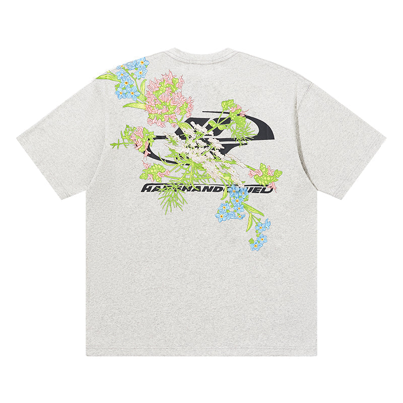 Floral Embroidered Logo Tee Floral Embroidered Logo Tee
