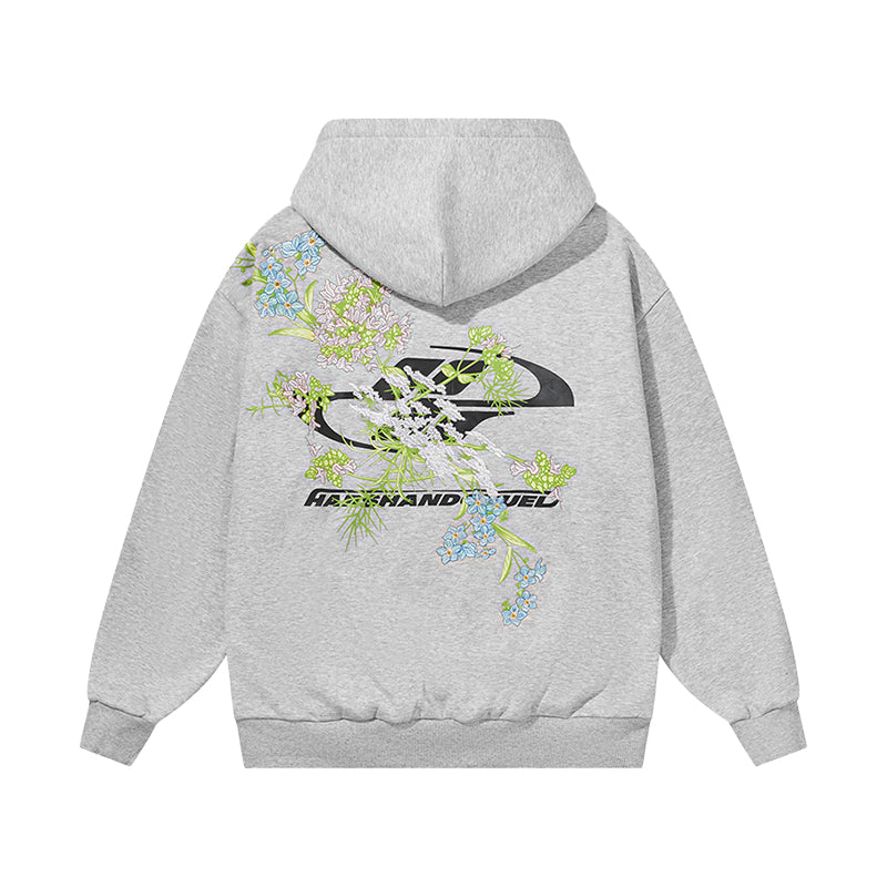 Floral Embroidery Logo Hoodie Floral Embroidery Logo Hoodie