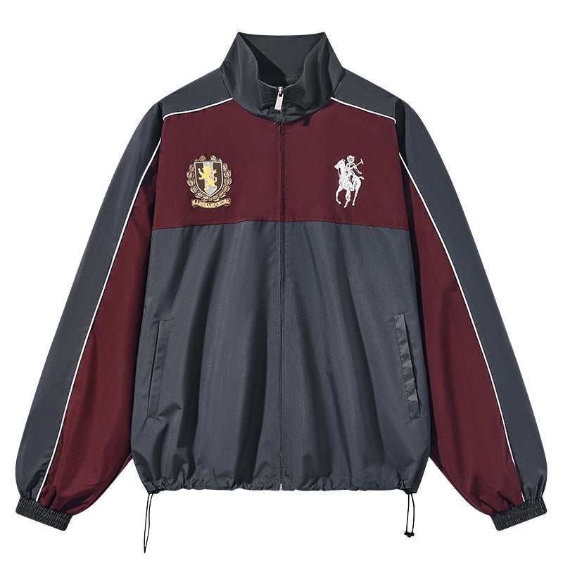 Colorblock Embroidered Sports Jacket Colorblock Embroidered Sports Jacket