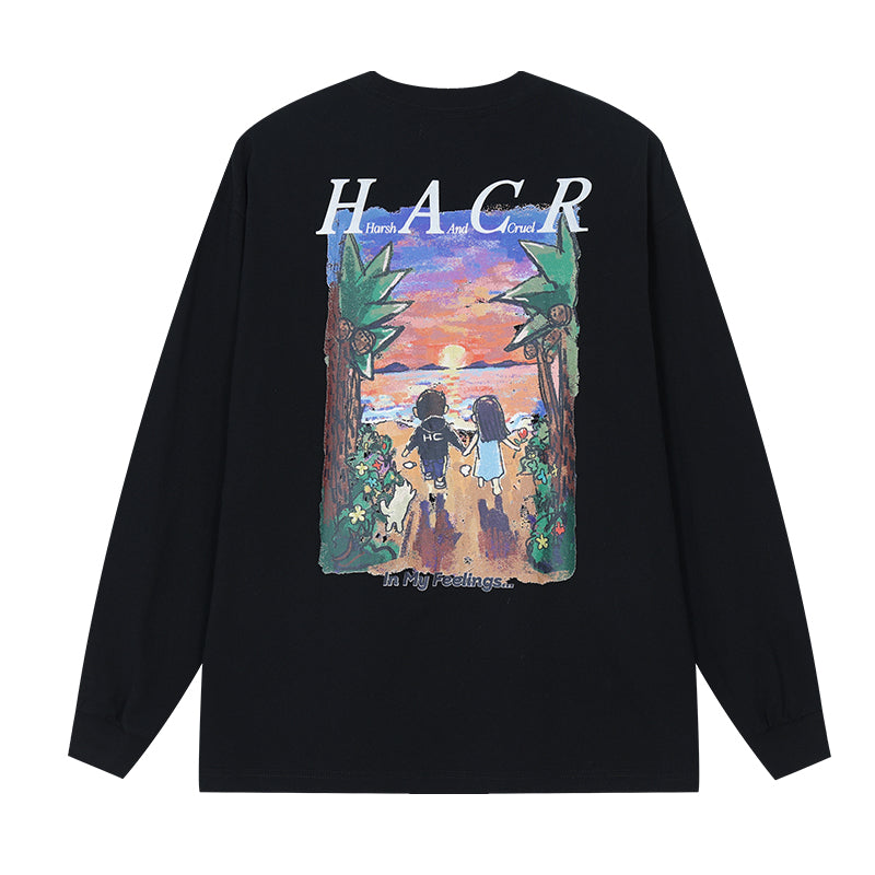 Sunset Graphic Oversized Long Sleeve Sunset Graphic Oversized Long Sleeve