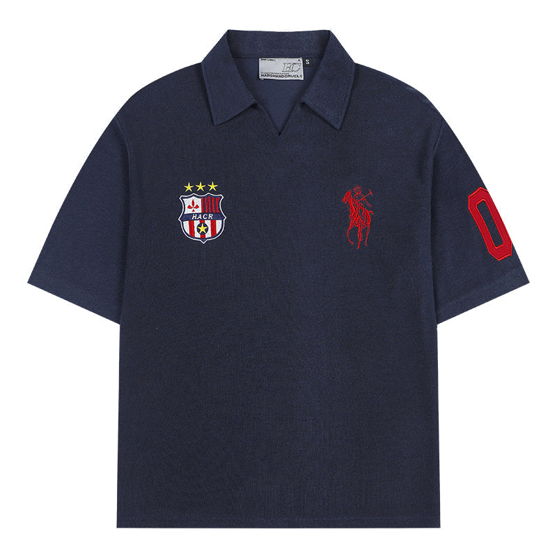 Jersey Soft Terry Embroidered Polo Shirt Jersey Soft Terry Embroidered Polo Shirt