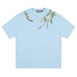 Floral Collar Embroidery Logo Tee Floral Collar Embroidery Logo Tee