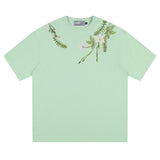 Floral Collar Embroidery Logo Tee Floral Collar Embroidery Logo Tee