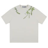 Floral Collar Embroidery Logo Tee Floral Collar Embroidery Logo Tee