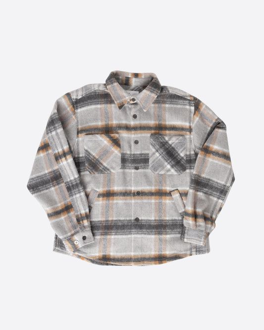 EPTM Slit Flannel Shirt - Mohair/Almond
