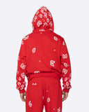 EPTM Amoeba Print Zip Hoodie - Red EPTM Amoeba Print Zip Hoodie - Red