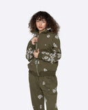 EPTM Amoeba Print Zip Hoodie - Olive EPTM Amoeba Print Zip Hoodie - Olive