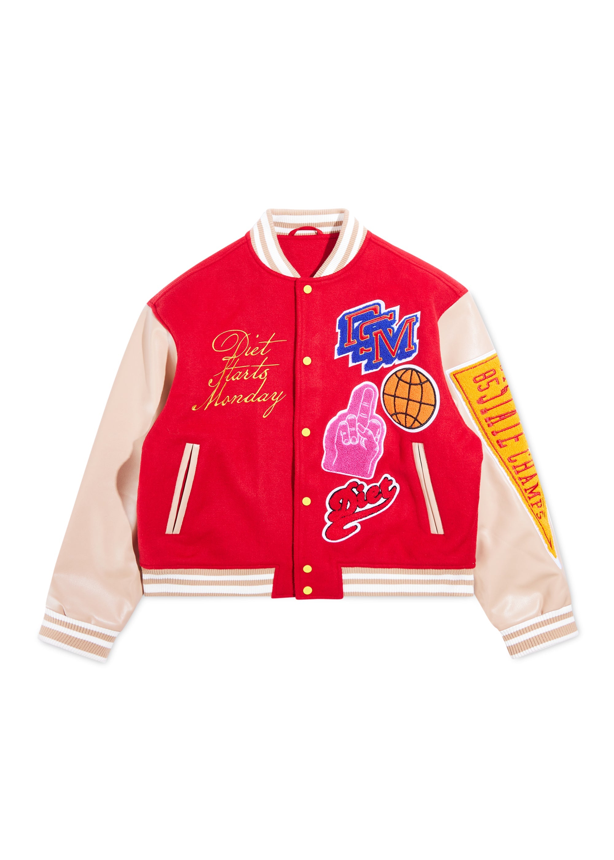 DSM Varsity Jacket - Red/Tan DSM Varsity Jacket - Red/Tan