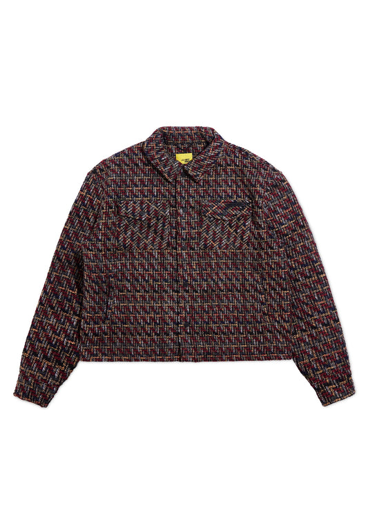 Safety Pin Tweed Jacket - Red