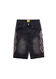 Snake Denim Shorts - Black Snake Denim Shorts - Black