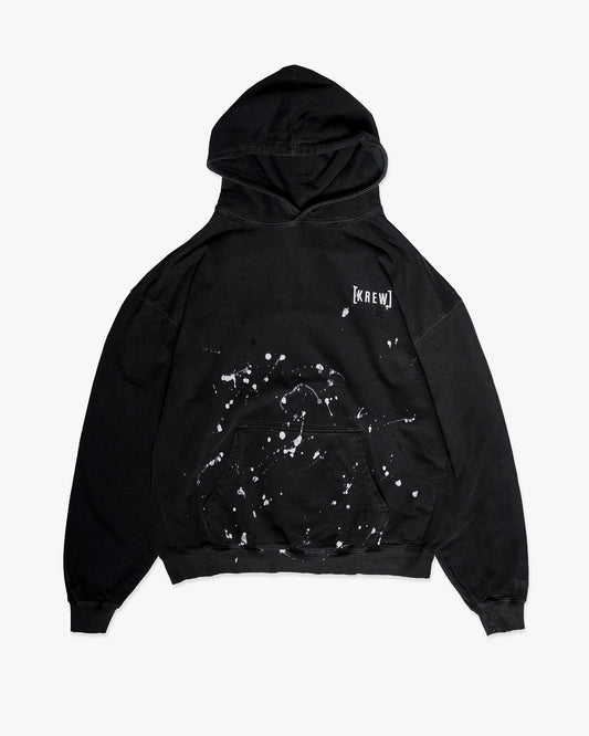 RIPPER HOODIE - WASHED BLACK