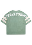 Knitted Mesh Jersey - Sage Knitted Mesh Jersey - Sage