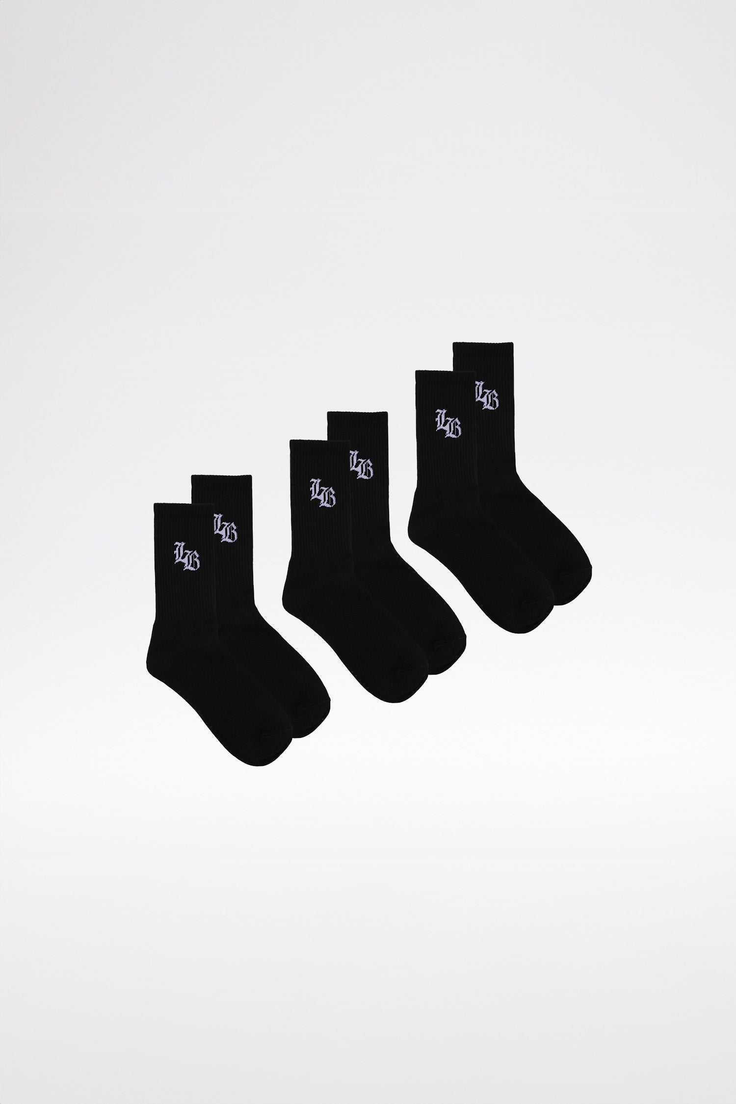 LB SOCKS 3 PACK - Black LB SOCKS 3 PACK - Black