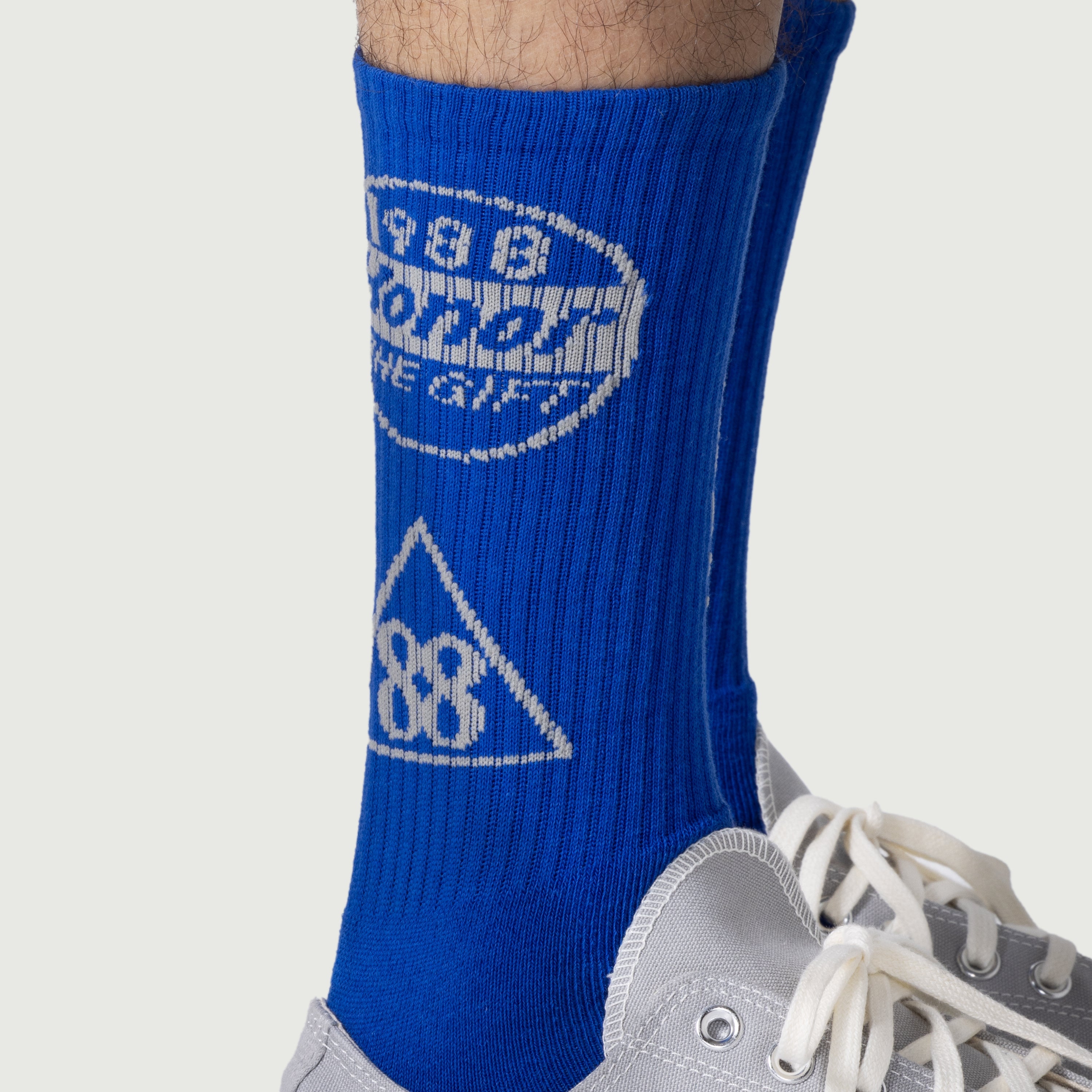 Live Patchwork Sock - Blue Live Patchwork Sock - Blue