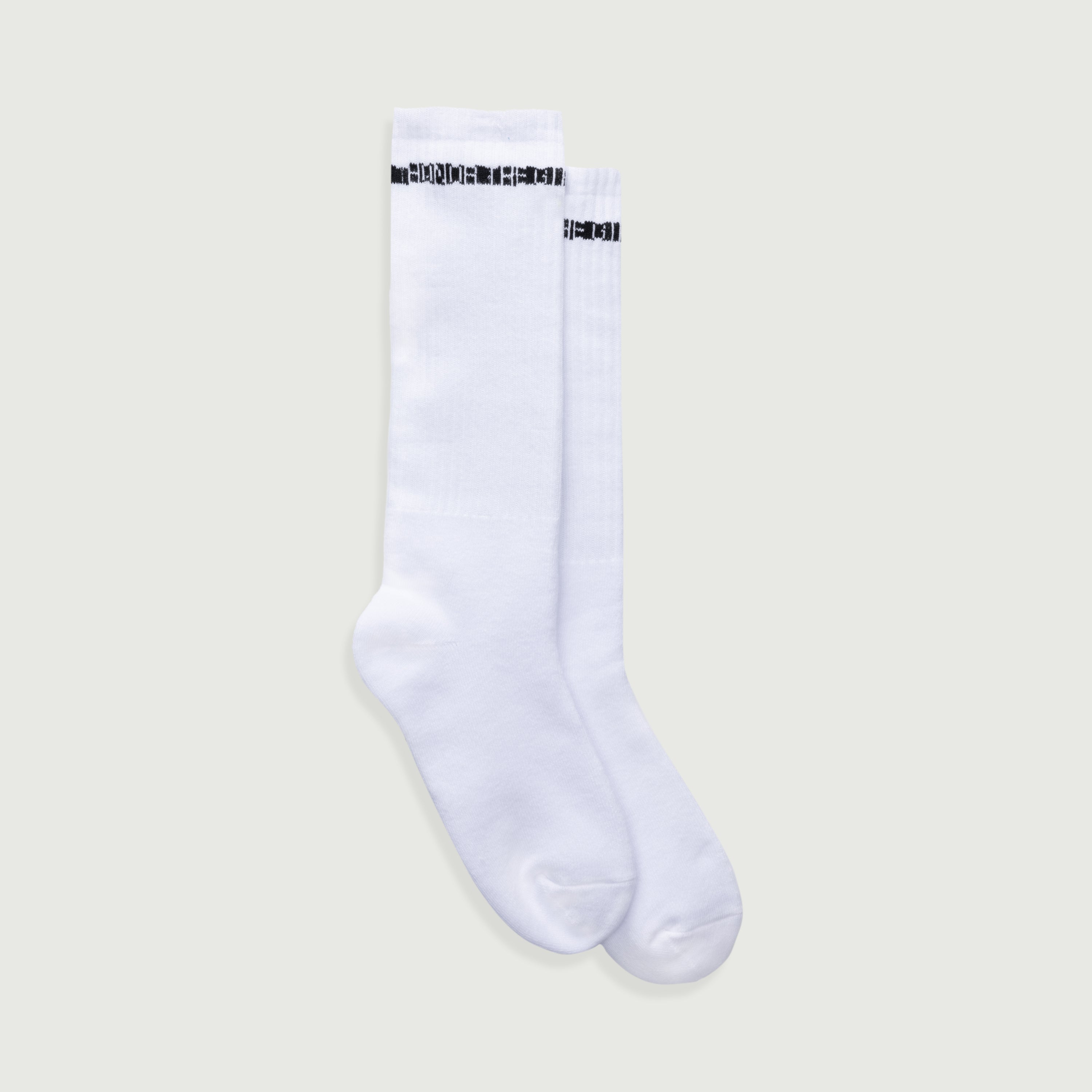 Logo Stripe Sock - White Logo Stripe Sock - White