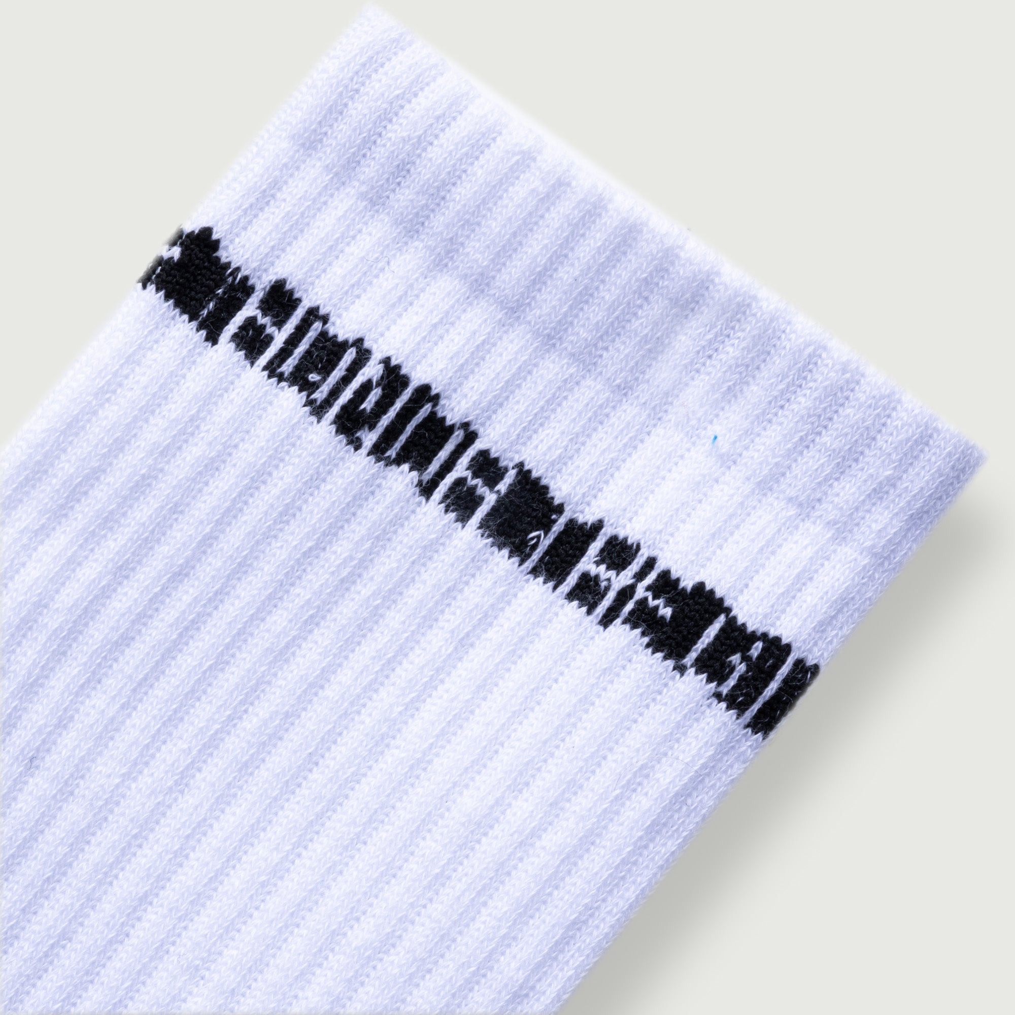 Logo Stripe Sock - White Logo Stripe Sock - White