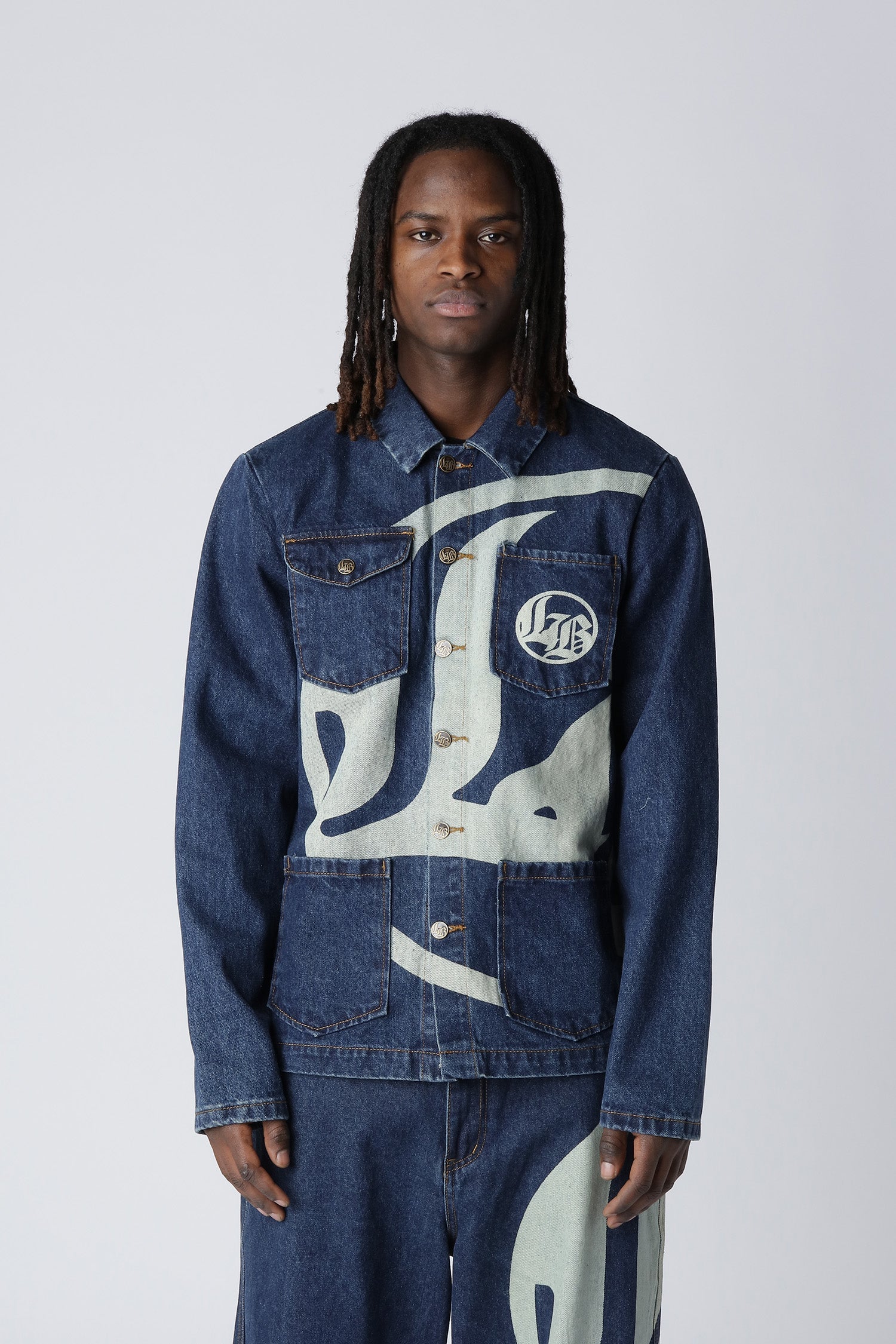 LOGO DENIM JACKET - Dark Blue LOGO DENIM JACKET - Dark Blue