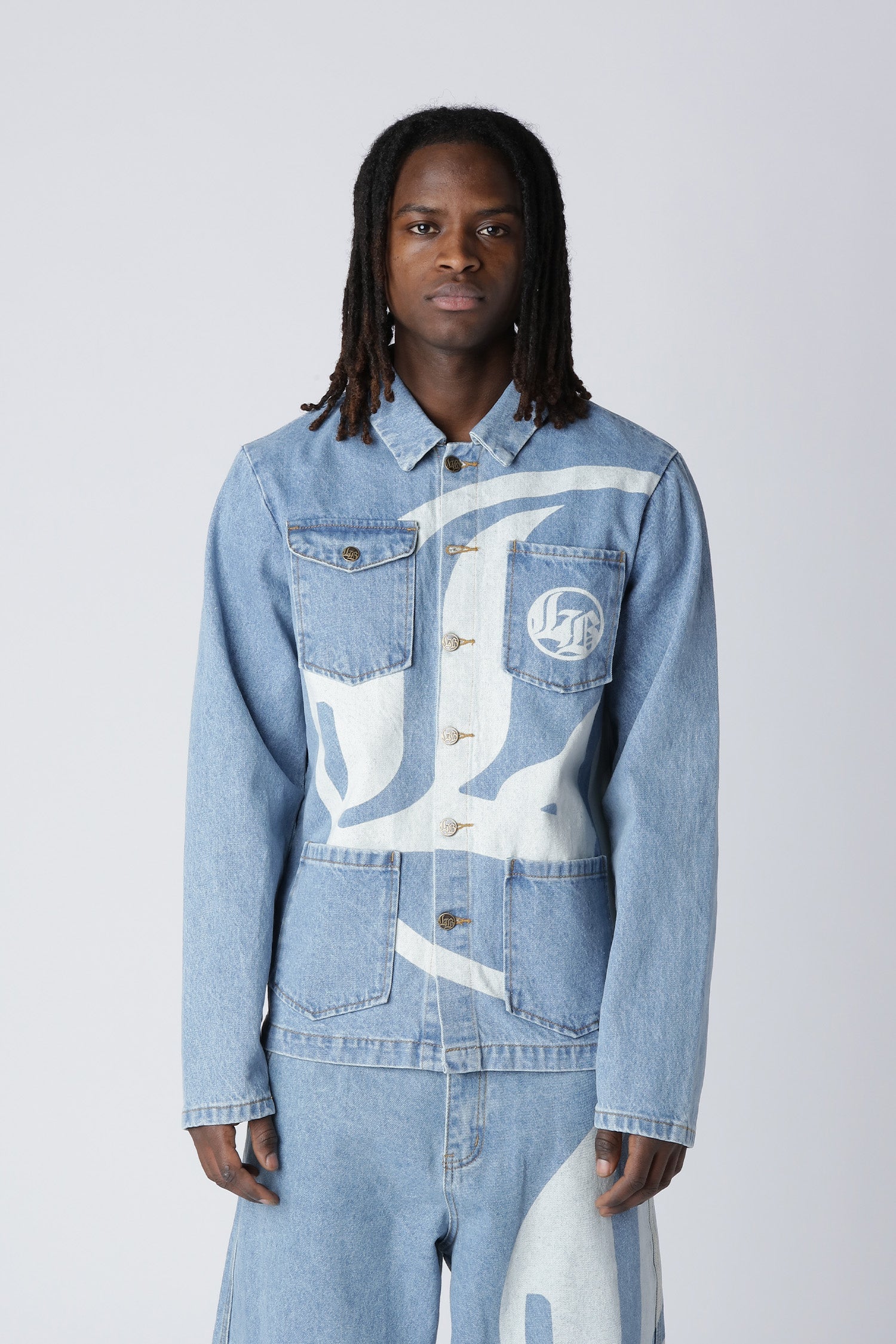 LOGO DENIM JACKET - Light Blue LOGO DENIM JACKET - Light Blue