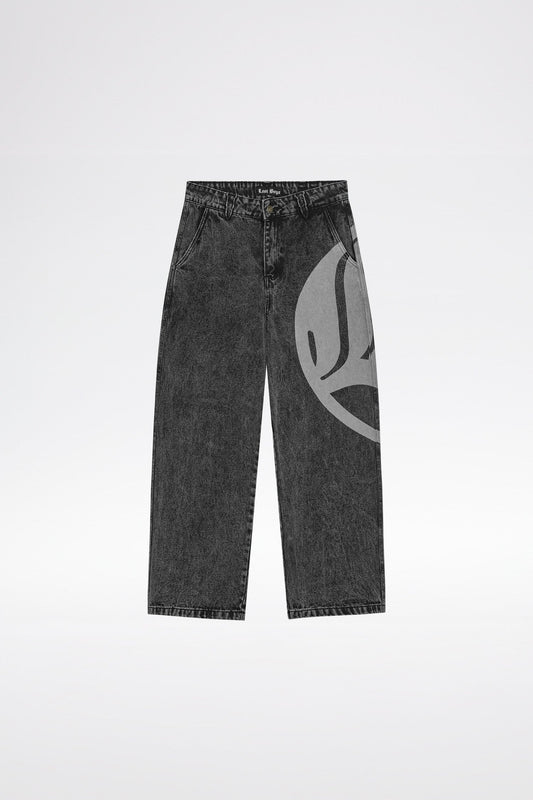 LOGO DENIM JEANS - Black