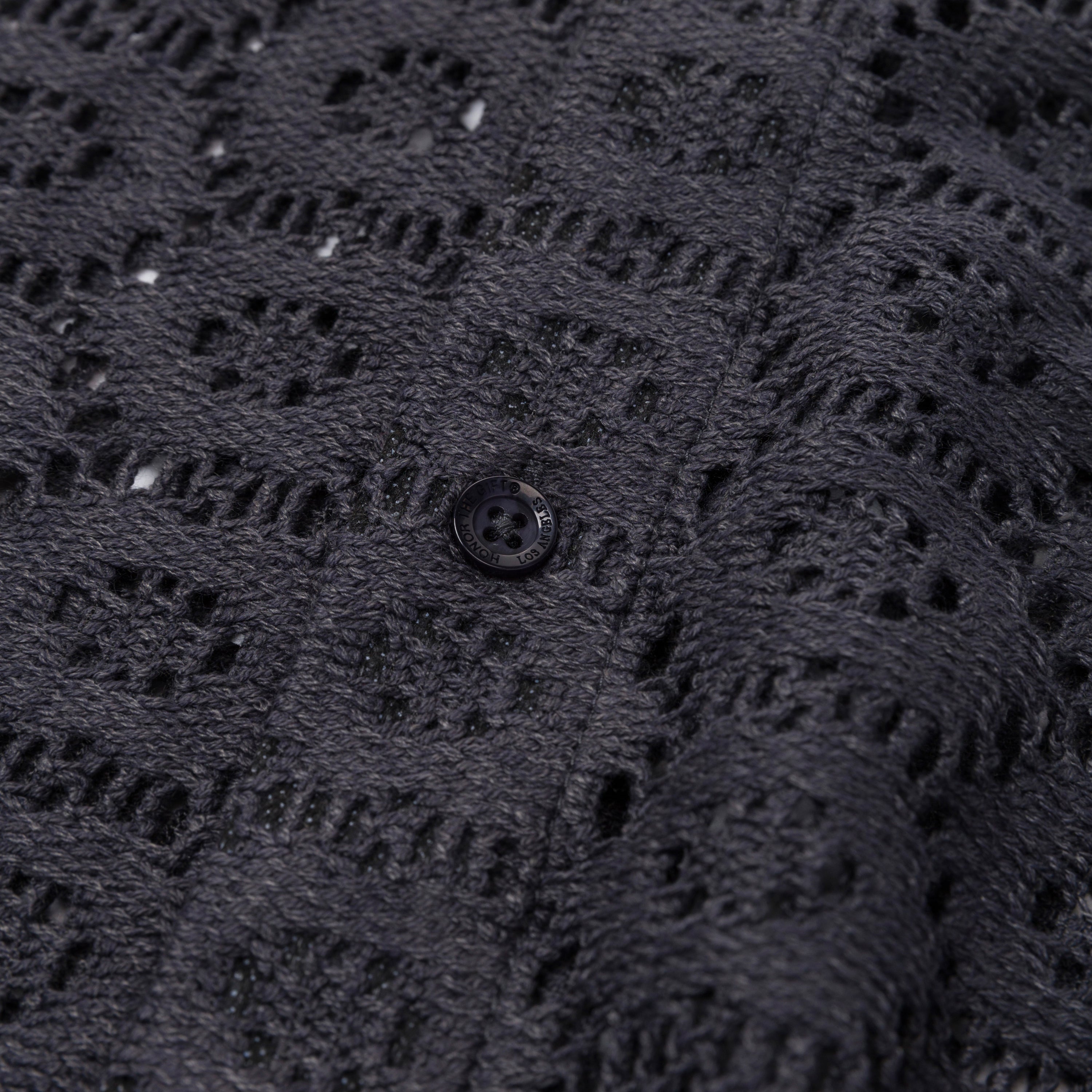 Crochet Button Up - Black Crochet Button Up - Black