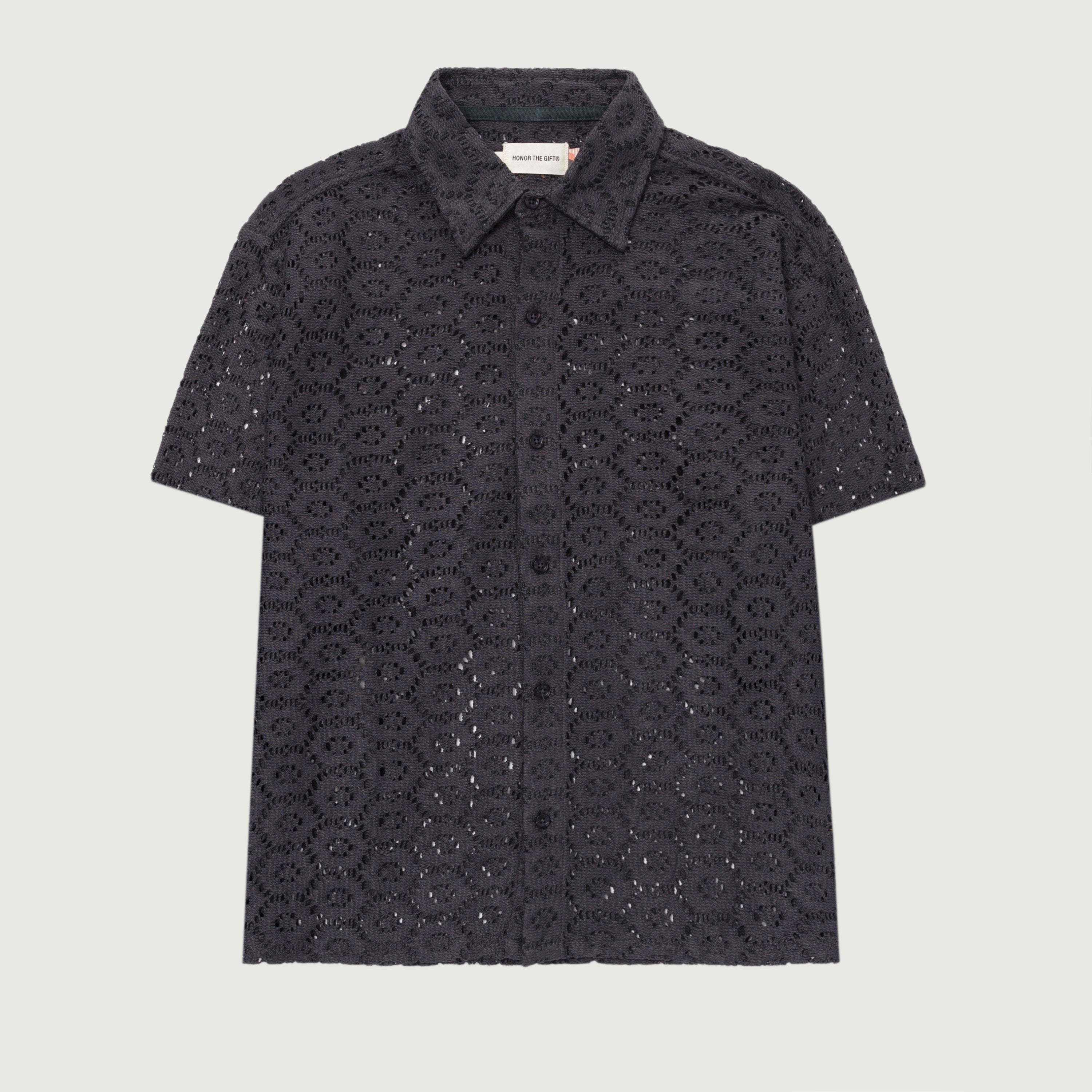 Crochet Button Up - Black Crochet Button Up - Black