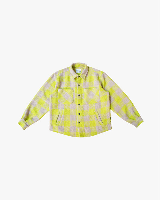 EPTM Tweed Flannel Shirt - Neon Green