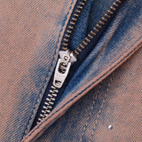 Solomon Rhinestone Denim Jorts - Maroon Solomon Rhinestone Denim Jorts - Maroon