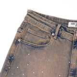 Solomon Rhinestone Denim Jorts - Light Blue Solomon Rhinestone Denim Jorts - Light Blue