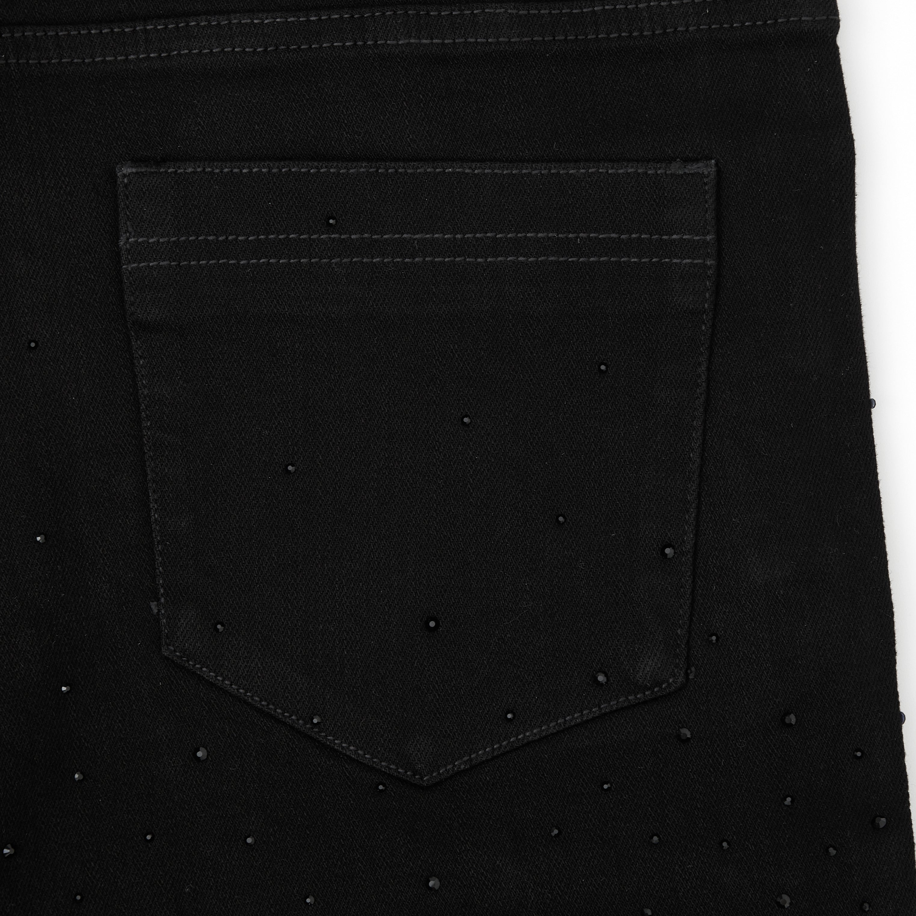 Solomon Rhinestone Denim Jorts - Black Solomon Rhinestone Denim Jorts - Black