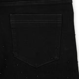 Solomon Rhinestone Denim Jorts - Black Solomon Rhinestone Denim Jorts - Black