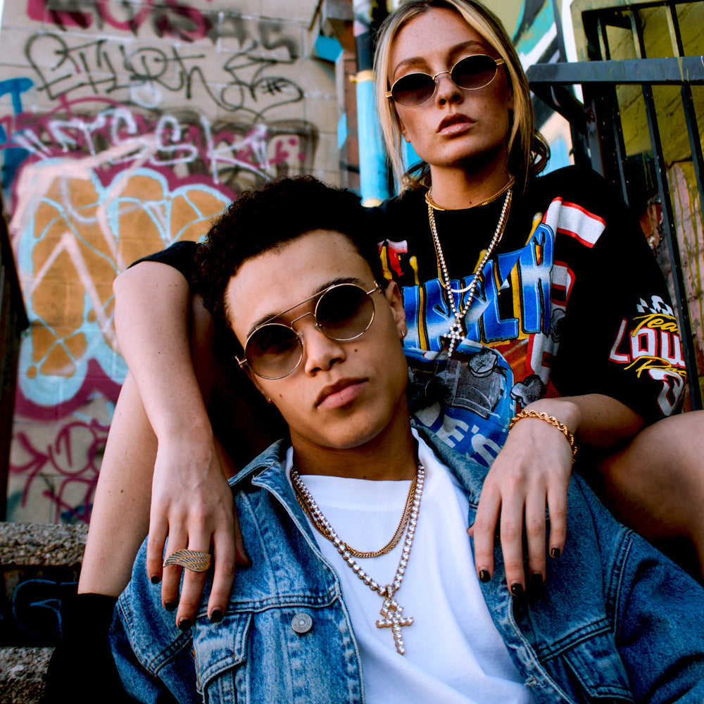 Diamond Ankh Cross Necklace Pendant & Tennis Chain Diamond Ankh Cross Necklace Pendant & Tennis Chain